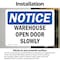 Signmission Warehouse Open Door Slowly, 7 in W x Rectangle, Vinyl Decal OS-2PACK-NS-D-57-L-18900 - alternate 5